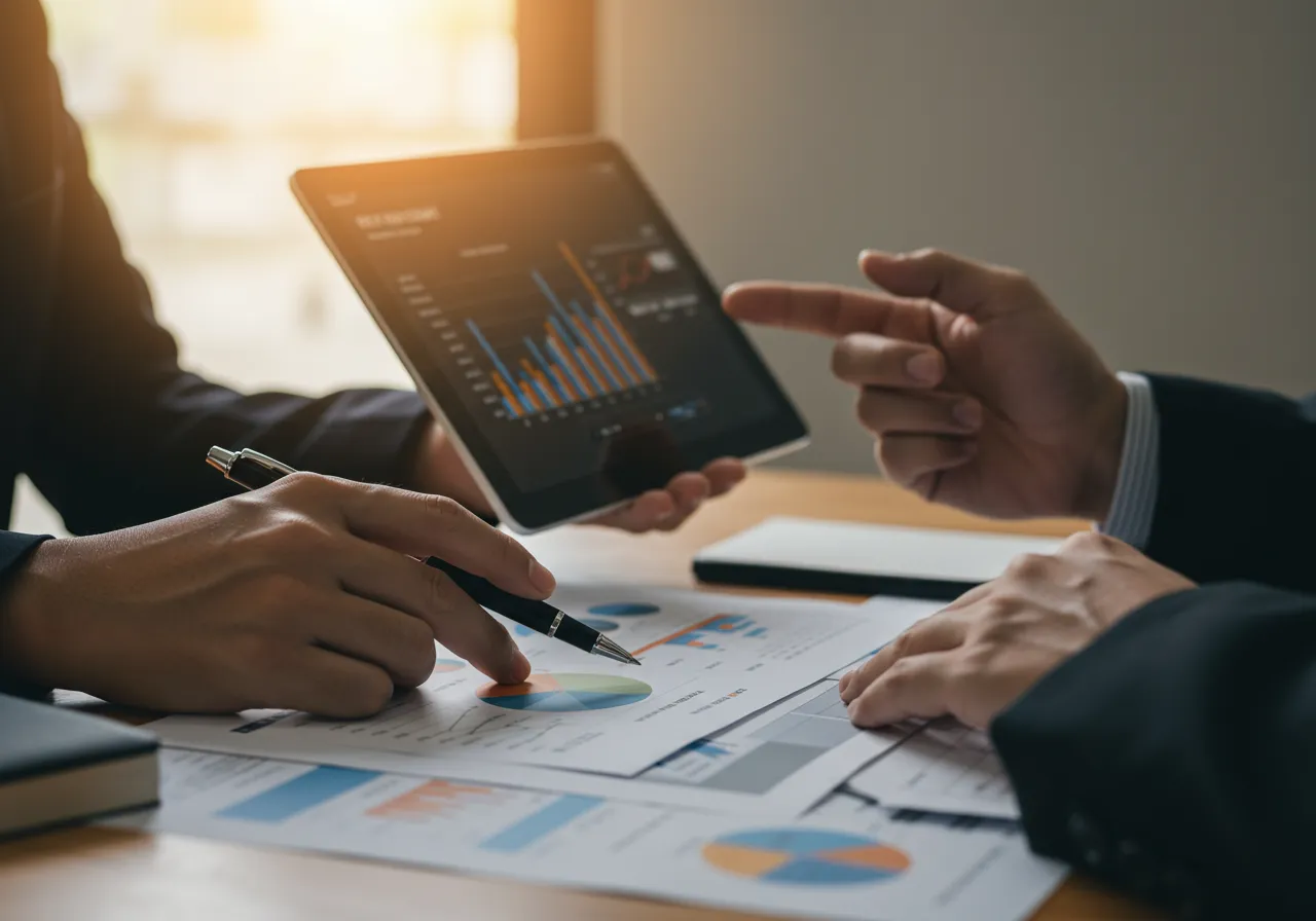 Gráfico mostrando as principais métricas de desempenho de franquia para análise de negócio.