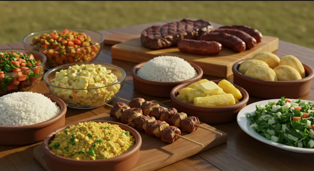 10 acompanhamentos de churrasco essenciais e bebidas para harmonizar