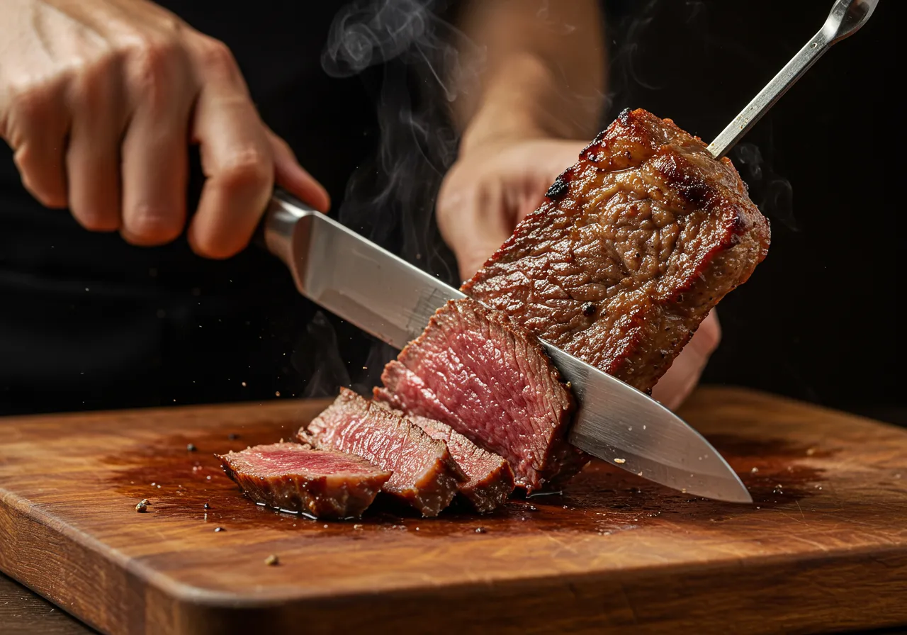 Um collage de pratos representando o churrasco global em diversas culturas.